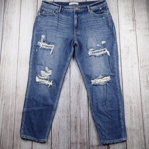 KanCan Maurices Distressed Straight leg Jeans Womens 32 High Rise